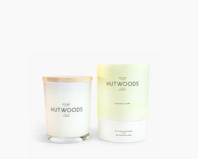 Hutwoods - Coconut & Lime, 30+ Burn Time Candle Hutwoods - Coconut & Lime, 30+ Burn Time Candle