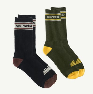 Old Mate Crew Socks Twin Pack