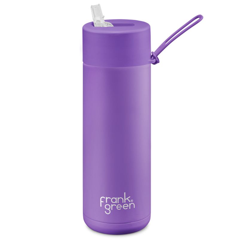 Frank Green Straw Lid 595 ml  Cosmic Purple Ceramic Reusable Bottle