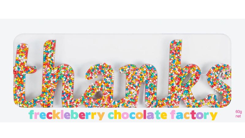 Freckleberry - 'Thanks' Belgian Milk Chocolate Freckle