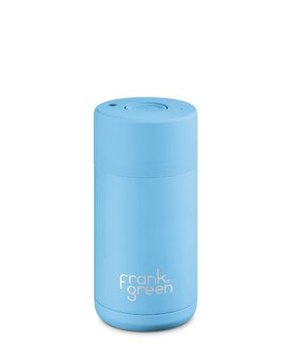 Frank Green Button Lid 12oz/355ml Light Blue Original Reusable Cup Frank Green Button Lid 12oz/355ml Light Blue Original Reusable Cup