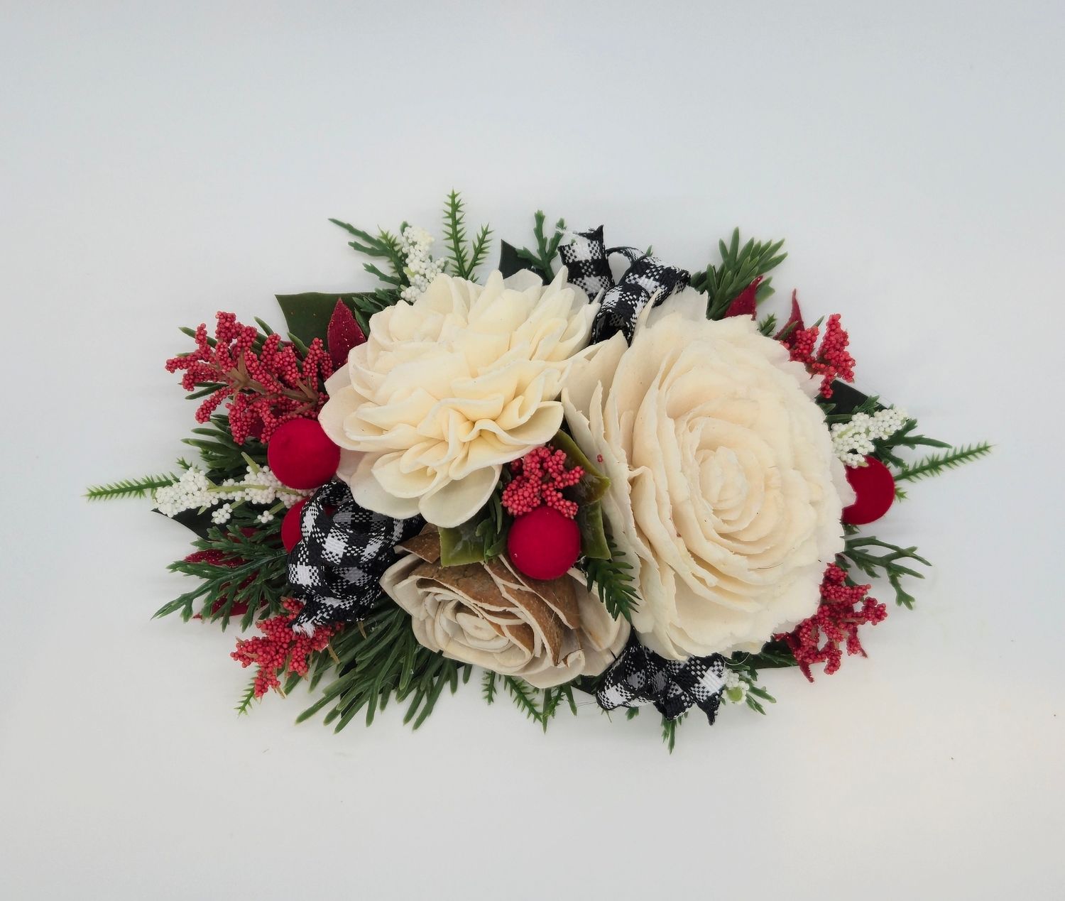 Holiday Check Corsage