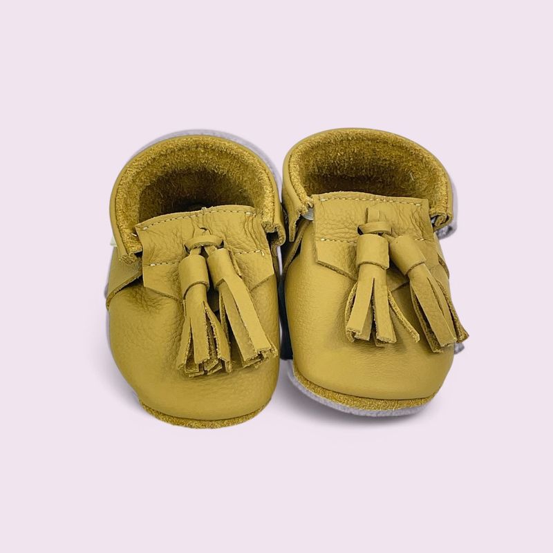 Krabbelschuhe Baby - Quaste / Curry - 16/17 Krabbelschuhe Baby - Quaste / Curry - 16/17