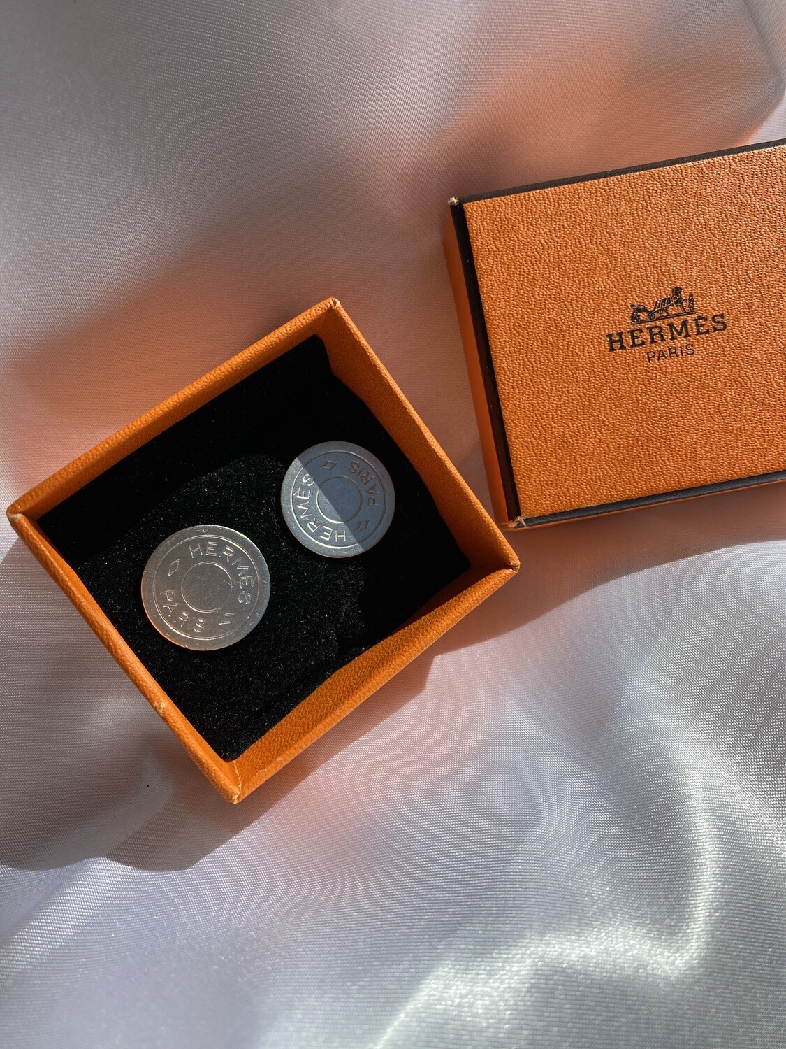 VINTAGE HERMÈS Clou de Selle Silver EARRINGS