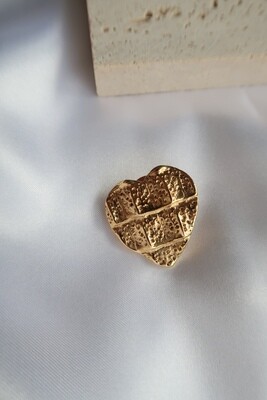 Vintage YVES SAINT LAURENT Heart Shaped pin