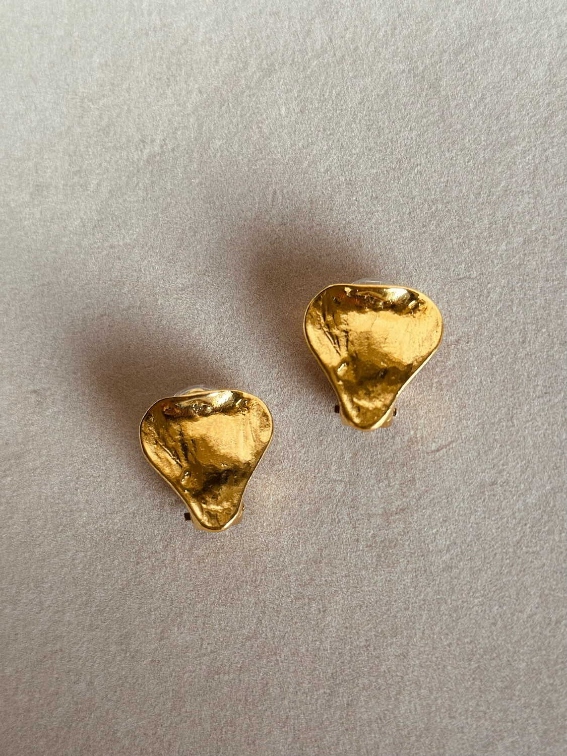 Vintage YVES SAINT LAURENT triangle earrings, 1980s