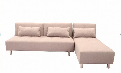 Beige L-shape Sofa bed