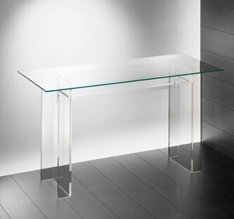 Schreibtisch mit Glasplatte