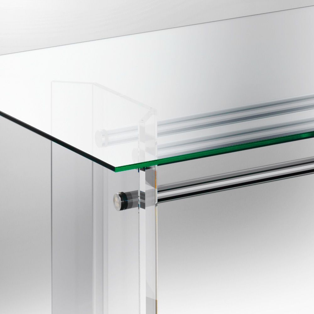 Schreibtisch mit Metallstange