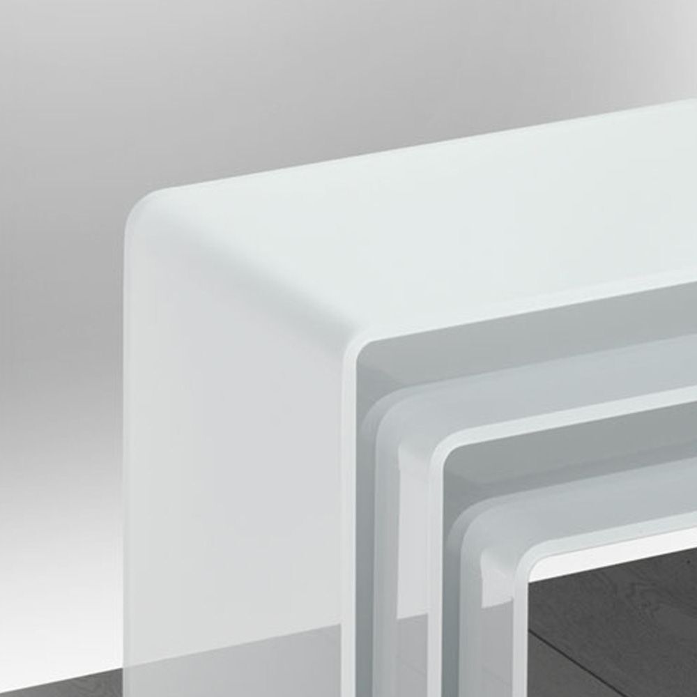 3-Satztisch High Gloss weiß