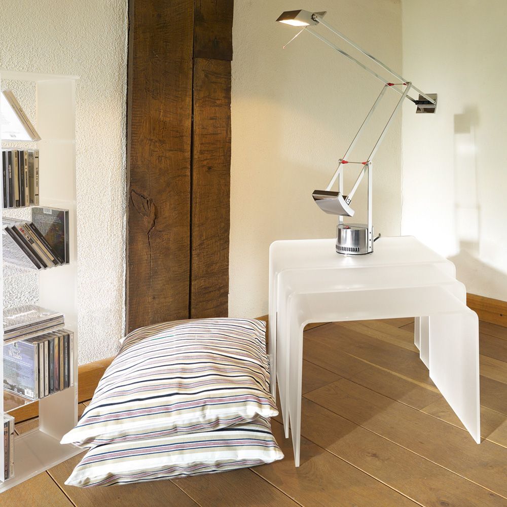 3-Satztisch weiß satiniert