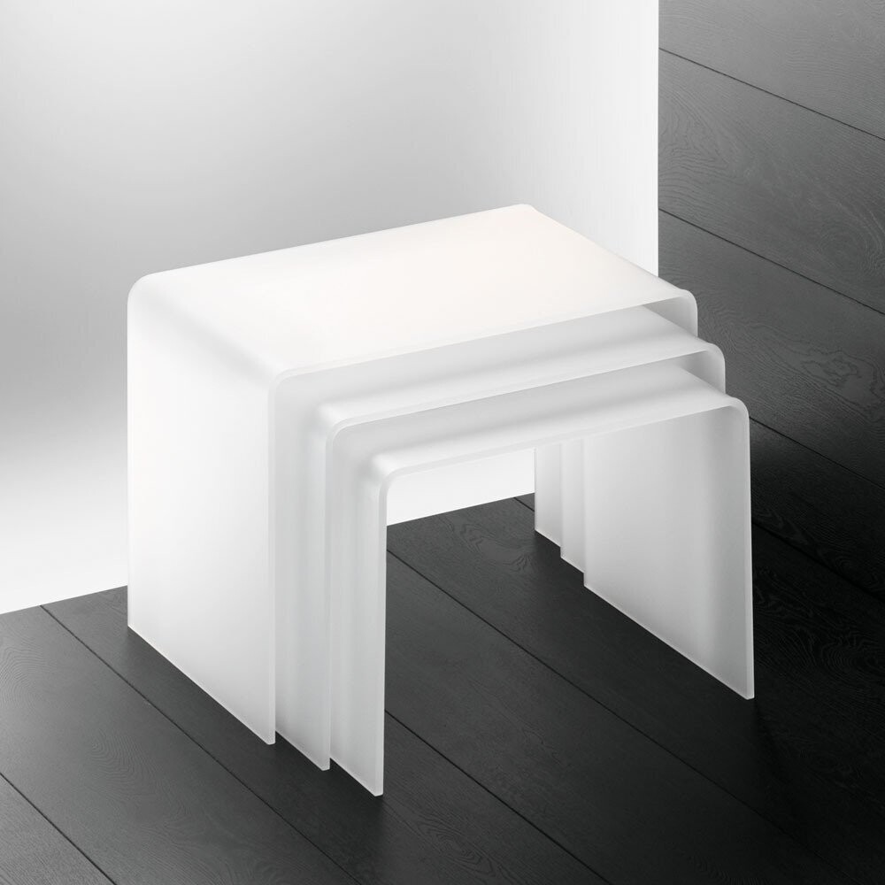 ​3-Satztisch weiß satiniert