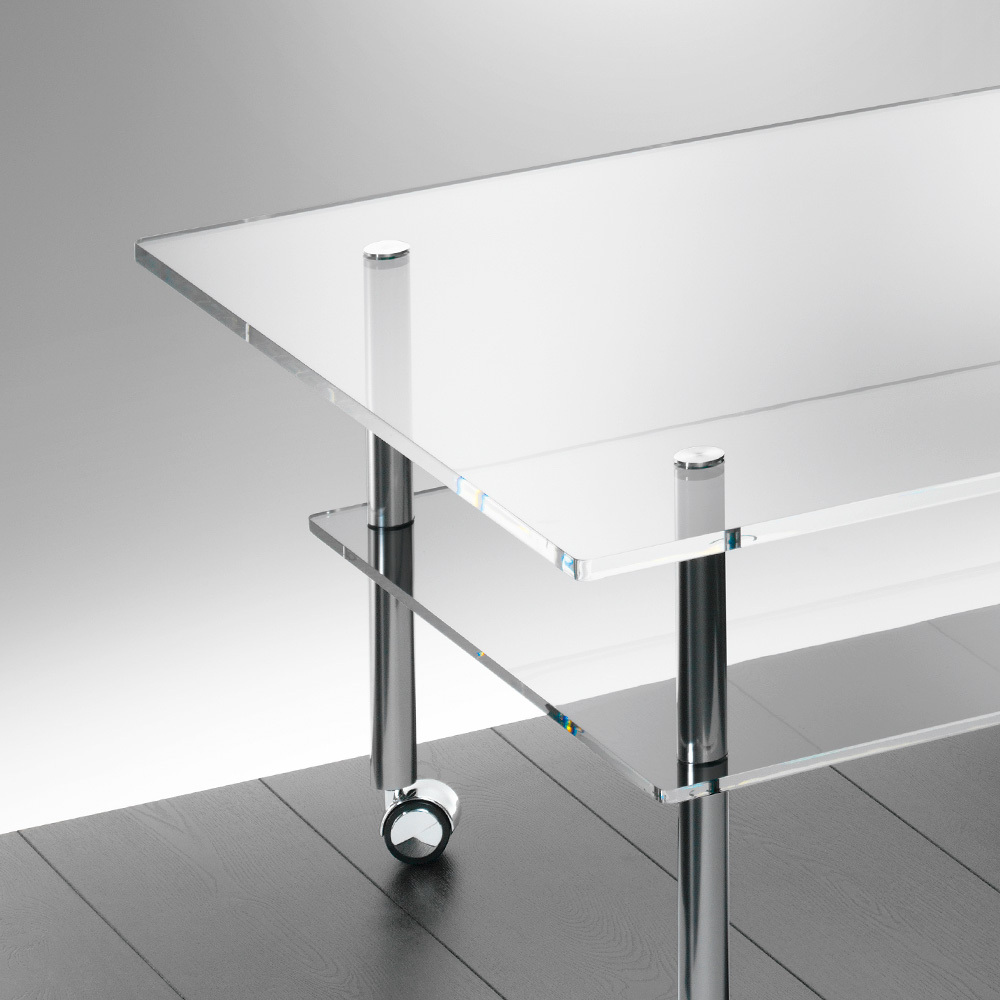 Salontisch mit Rollen