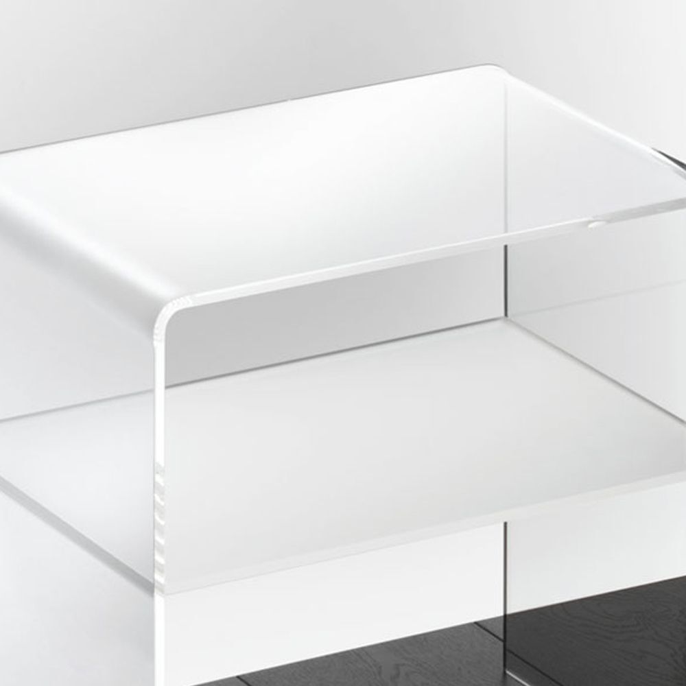 Beistelltisch satinierter Zwischenboden