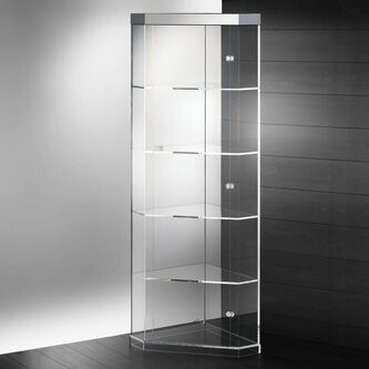 Eckvitrine mit Beleuchtung