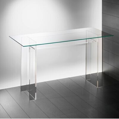 Schreibtisch mit Glasplatte