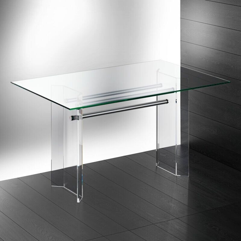 Schreibtisch mit Metallstange