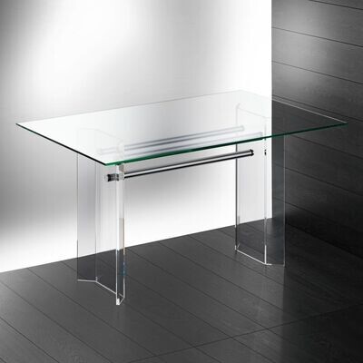 Schreibtisch mit Metallstange