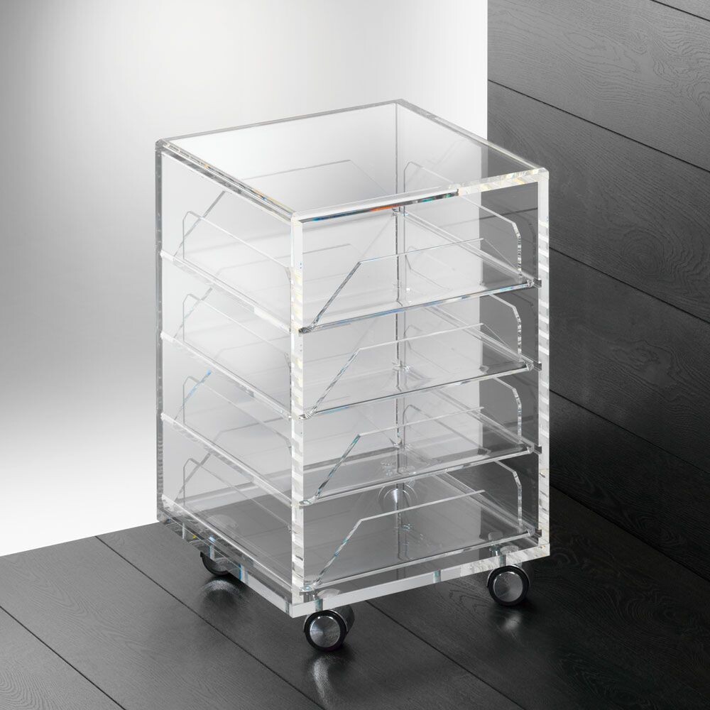 Aktenrollcontainer mit 4 Schubladen