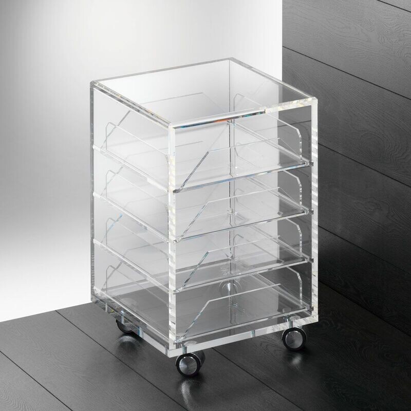 Aktenrollcontainer mit 4 Schubladen