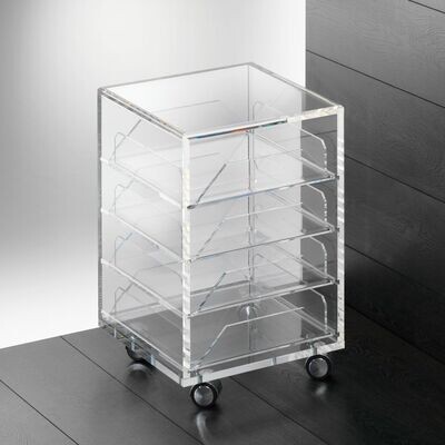 Aktenrollcontainer mit 4 Schubladen