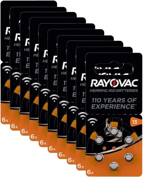 Rayovac Hearing Aid Battery - pack of 60 batteries