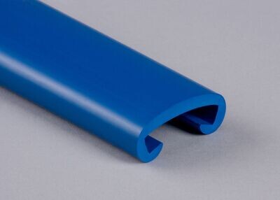 Kunststoffhandlauf für 40 x 8mm, enzianblau