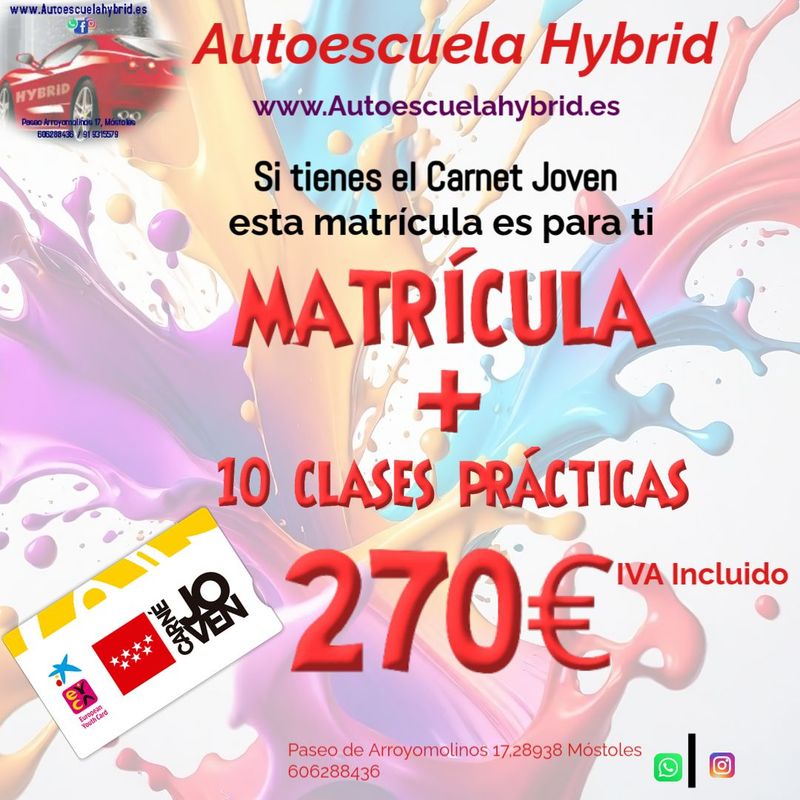 MATRÍCULA + 10 CLASES PRÁCTICAS