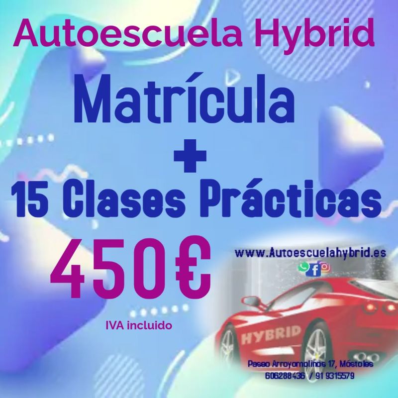 Matrícula + 15  Clases Practicas