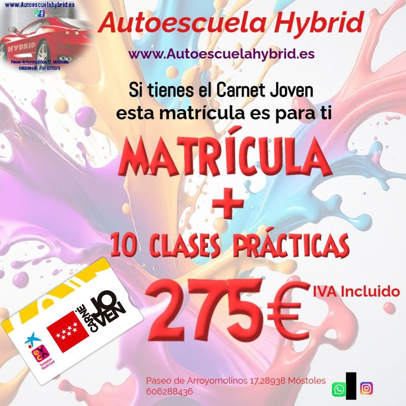MATRÍCULA + 10 CLASES PRÁCTICAS