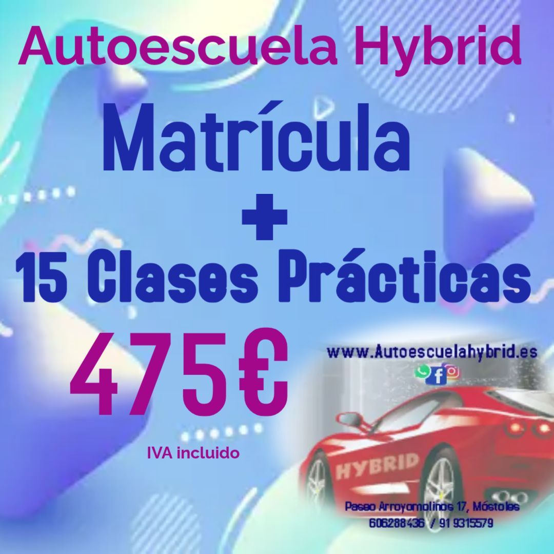 Matrícula + 15 Clases Practicas Matrícula + 15 Clases Practicas