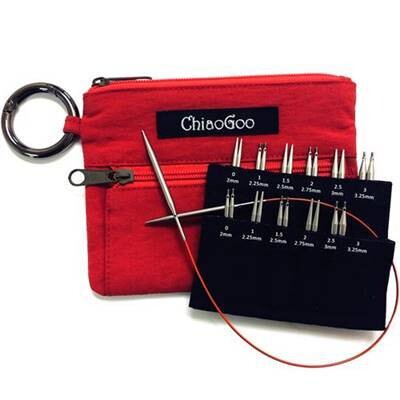 Kit aiguilles à tricoter interchangeables  CHIAOGOO TWIST RED LACE SHORTIES MINI