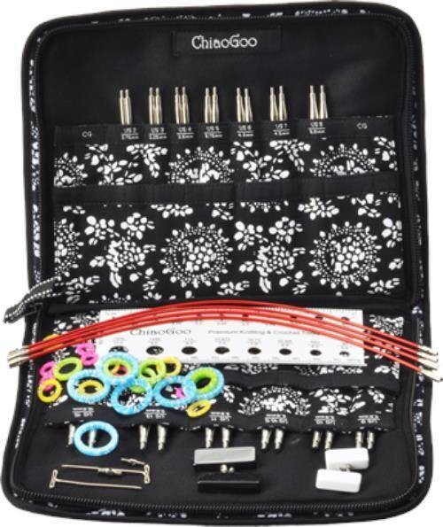 Kit aiguilles à tricoter interchangeables CHIAOGOO TWIST RED LACE COMPLET 10 CM