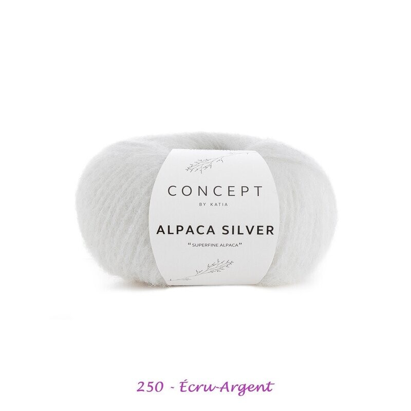 Alpaca Silver - 73% Alpaga Superfin - 20% Polyamide - 7% Polyester