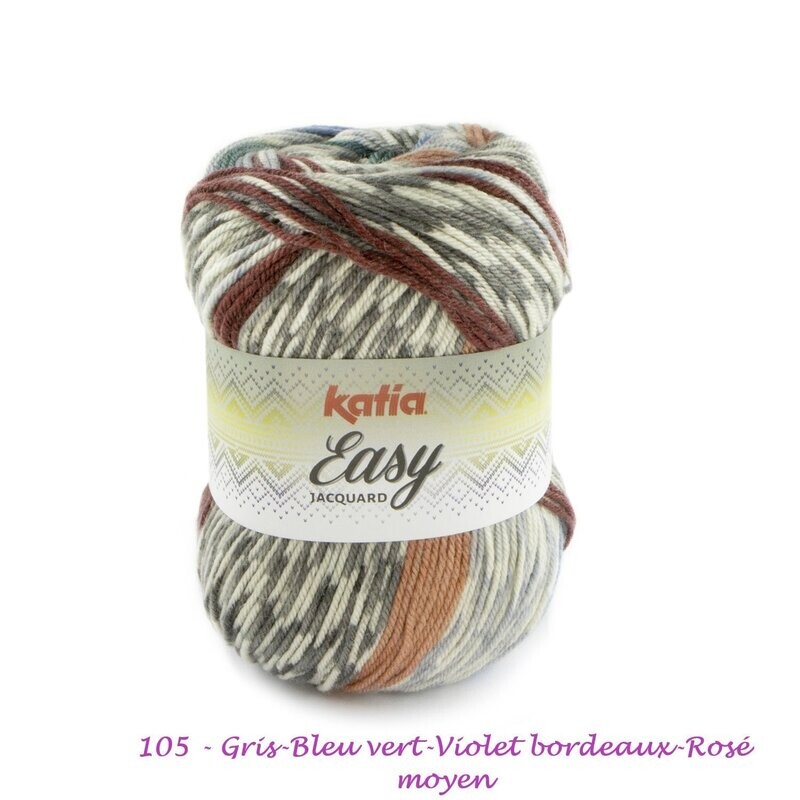 Fibre Multicolore Easy Jacquard - Fantaisie - 70% Acrylique - 30% Laine - aig. 4-4,5 mm