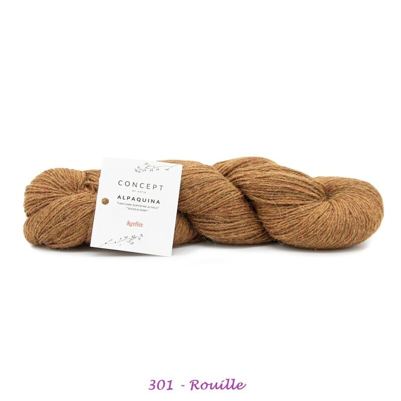 Laine Alpaquina - Fibre 75% Alpaga Superfin - 25% Polyamide -  aig. 2-2,5 mm - vendus sous forme d'Echeveaux "laine"