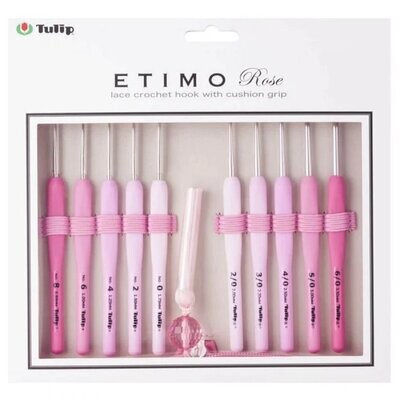 Set ETIMO Rose TULIP crochets ergonomiques LACE de 0.9 mm à 3,5 mm