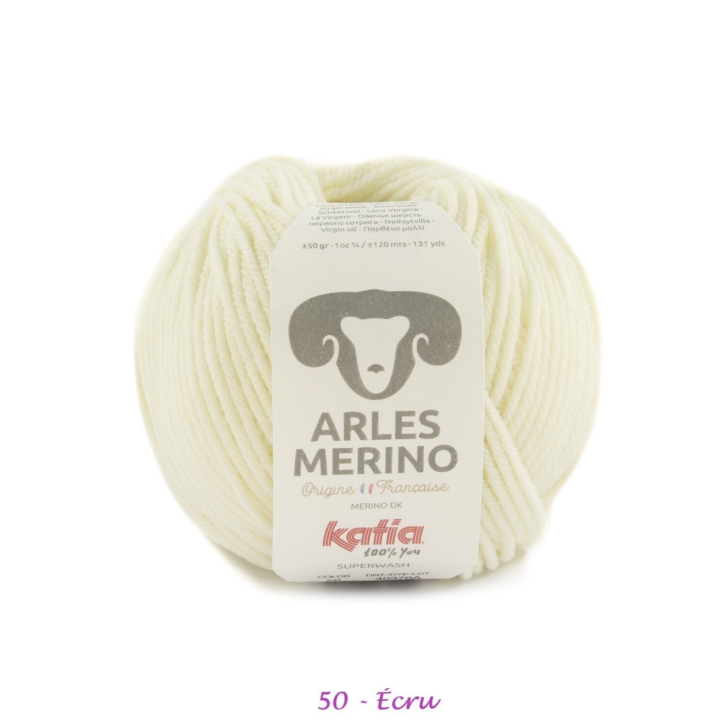 Laine Mérino d'Arles -100% laine Merino Fine DK - aig.: 4/4,5