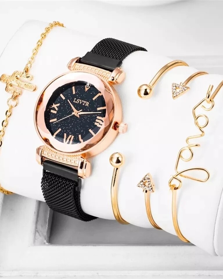montre femme ensemble avec 4 bracelet promotion Oujda 70 dh