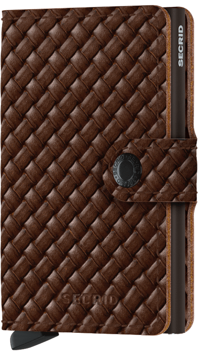 Secrid Miniwallet Basket Brown Porta Carte di Credito Portafoglio RFID Pelle 6,5 cm
