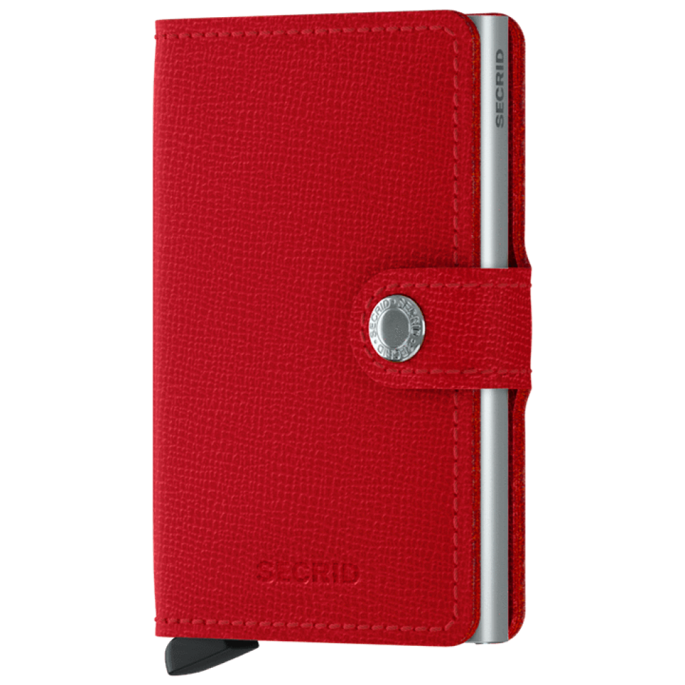 Secrid Miniwallet Crisple Red Porta Carte di Credito Portafoglio RFID Pelle 6,5 cm Rosso