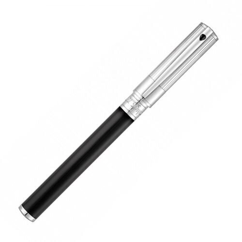 S.T. Dupont D-Iniziale Penna a Sfera Nera con Finitura Cromata D-Initial Rollerball Pen Black & Goldsmith D-262201