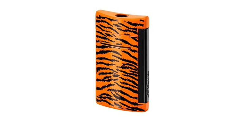 S.T. Dupont Accendino MiniJet Tigre Arancione 010073 Tiger Striped Torch Lighter