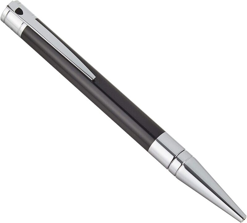 S.T. Dupont D-Iniziale Penna a Sfera con Finitura Cromata Nero D-Initial Rollerball Pen Black & Chrome D-265200