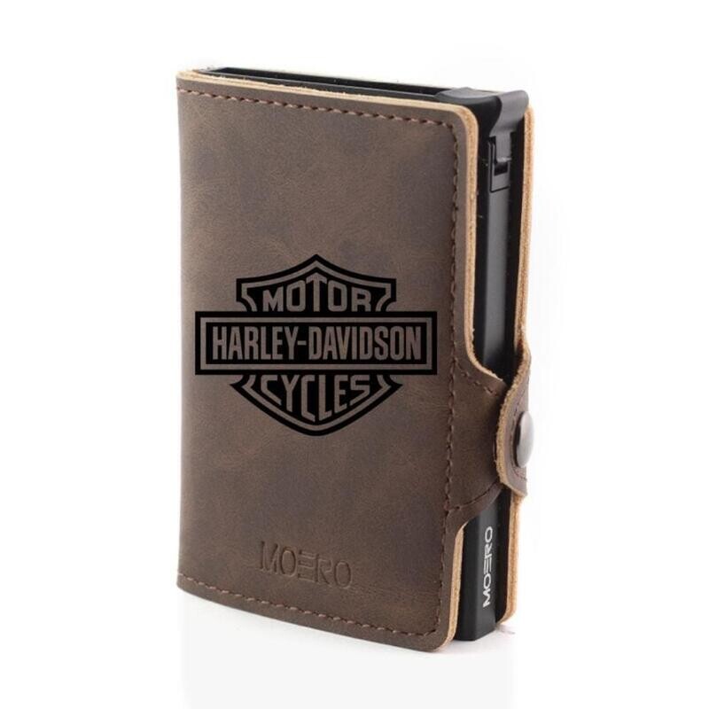 Portafoglio • Moero • Harley Davidson Dark Brown • Protezione RFID per carte Contactless