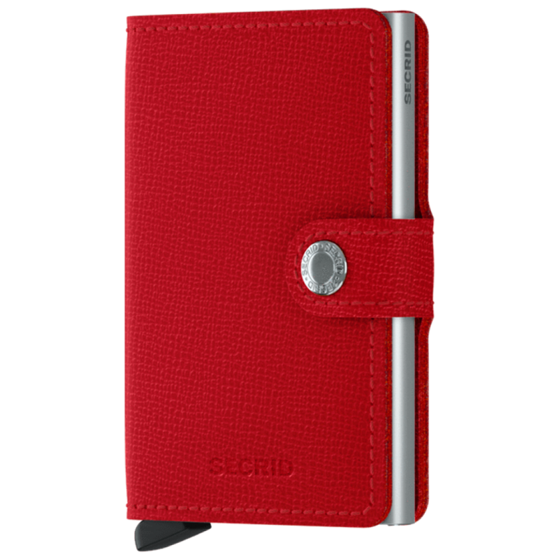 Secrid Miniwallet Crisple Red Porta Carte di Credito Portafoglio RFID Pelle 6,5 cm Rosso