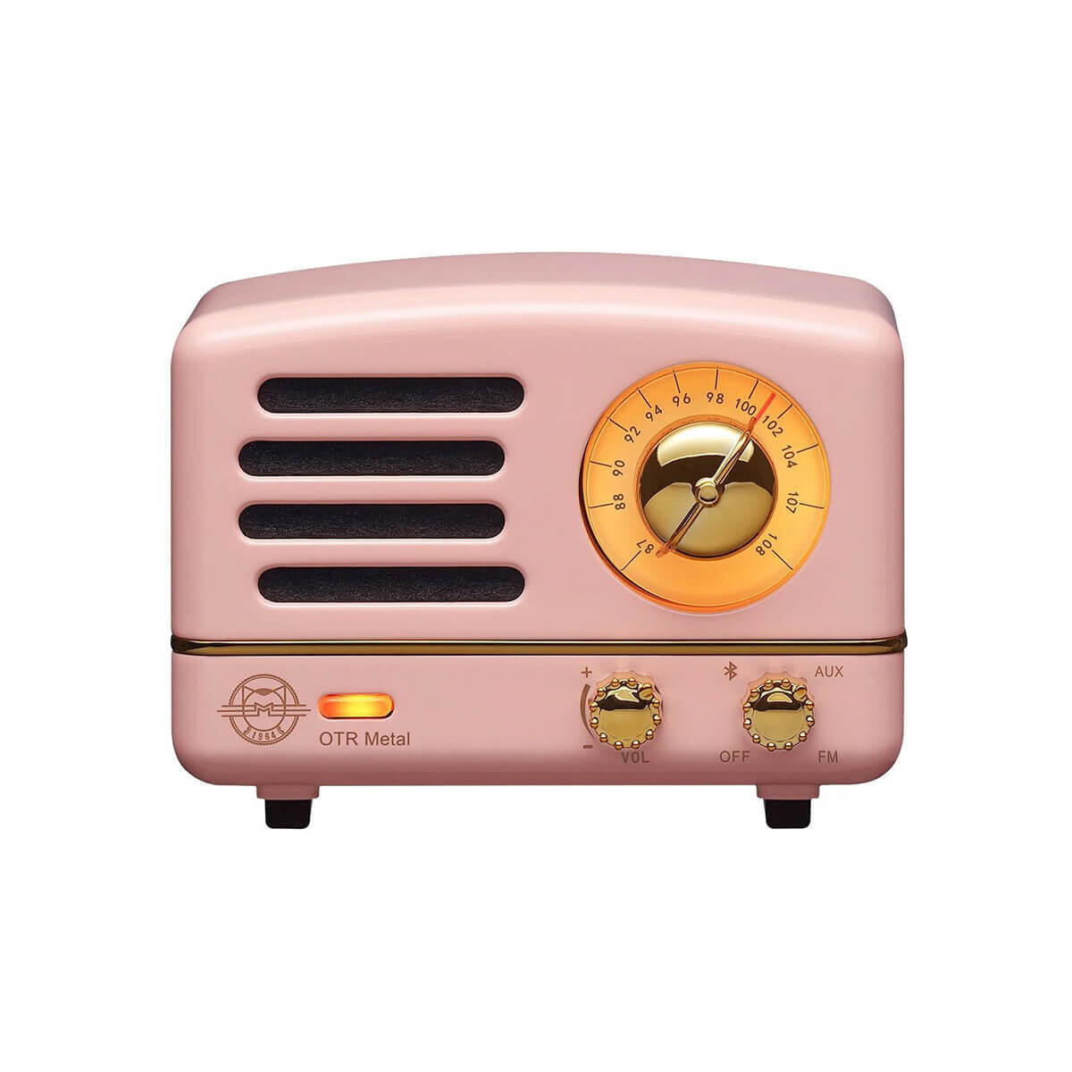 Muzen Audio • Mini Altoparlante • OTR Metal • Rosa Pink • Radio FM Bluetooth Speaker