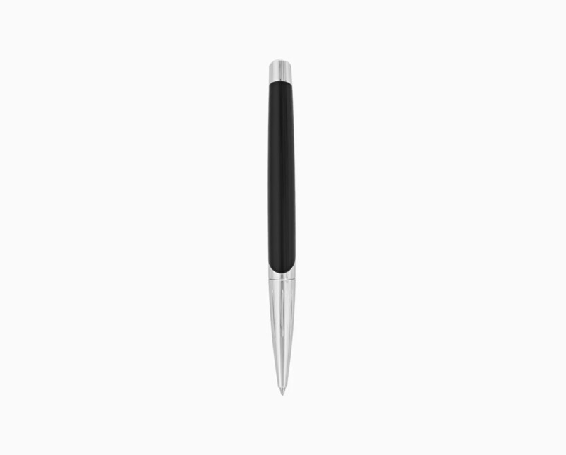 S.T. Dupont Penna a Sfera Nera Cromo Argentata 405706