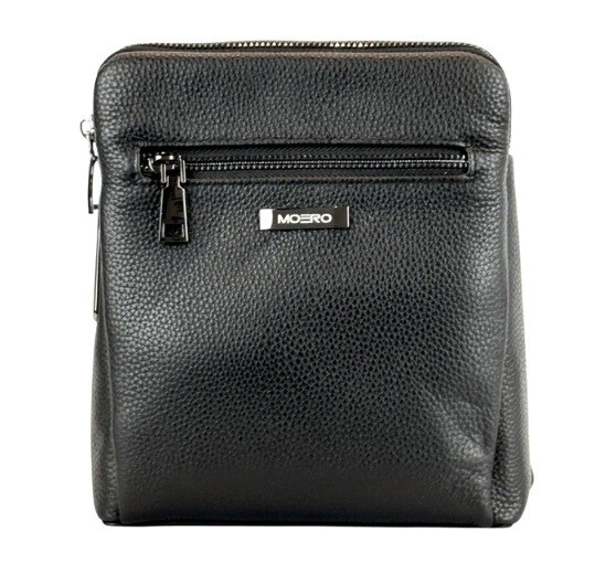 Borsa • Moero • iDbag Borsello Pelle Black • Chiusura a Riconoscimento Digitale