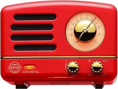 Muzen Audio • Mini Altoparlante • OTR Metal • Rosso • Radio FM Bluetooth Speaker